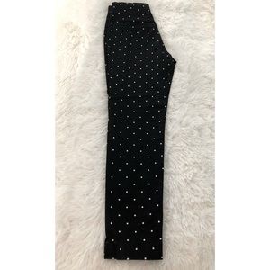 Old Navy, Size-0, black with white polka dots skinny pants. Good condition.